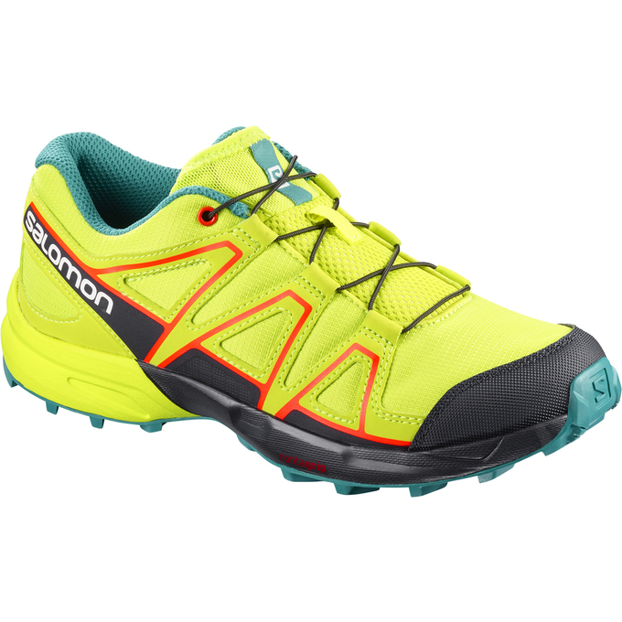 Salomon SPEEDCROSS J Zapatillas Trail Running Niños - Amarillo / Negras - Colombia (52178-BCOZ)